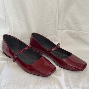 Franco Sarto Burgundy Mary Jane Flats